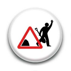 Badge : Panneau travaux