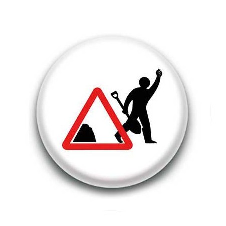 Badge : Panneau travaux