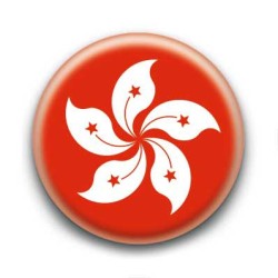 Badge drapeau Hong Kong