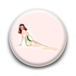 Badge : Pin'up rousse