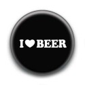 Badge I Love Beer Fond Noir