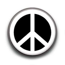Badge Peace Blanc