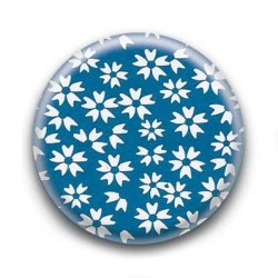 Badge Liberty Fleurs Blanches