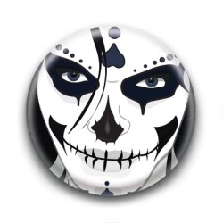 Badge Maquillage Crâne Mexicain