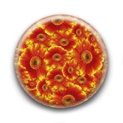 Badge Fleurs Orange