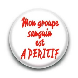 Badge : Groupe sanguin A-péritif