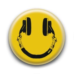Badge : Smiley casque