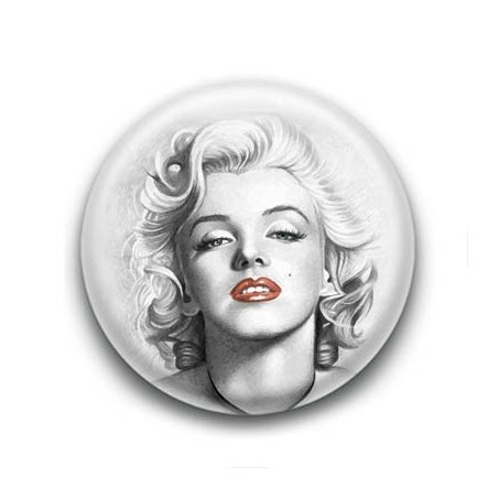 Badge : Dessin, actrice Marilyn Monroe