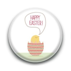 Badge : Happy Easter, poussin
