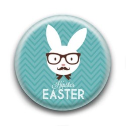 Badge : Hipster Easter, bleu