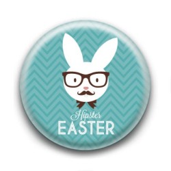 Badge : Hipster Easter, bleu