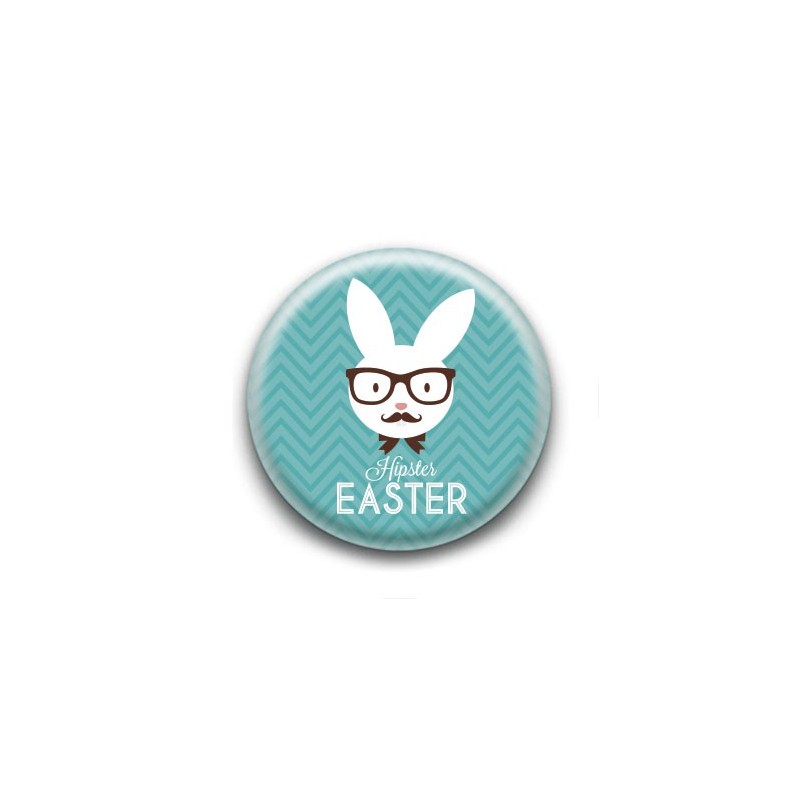 Badge : Hipster Easter, bleu