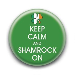 Badge Keep Calm & Shamrock On