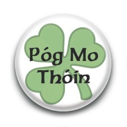 Badge Pog Mo Thoin (Kiss My Ass) Expression Irlandaise