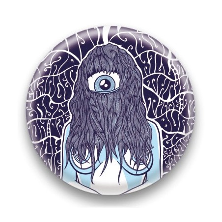 Badge Cyclope Girl Bleu - by Arnopeople