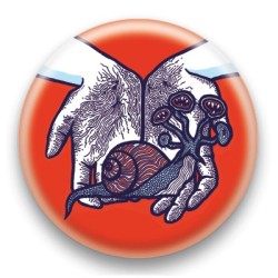 Badge Escargot Rouge - by Arnopeople