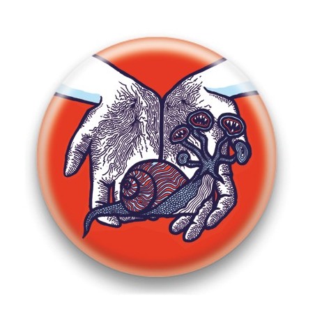 Badge Escargot Rouge - by Arnopeople