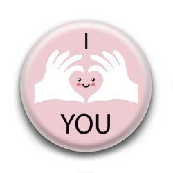 Badge : I love you, mains