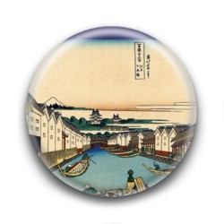 Badge : Fleuve, estampe japonaise