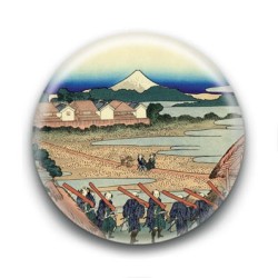 Badge : Bâtisseurs, estampe japonaise