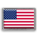 Pins chromé drapeau d'Amérique