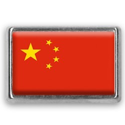 Pins rectangle : Drapeau Chine