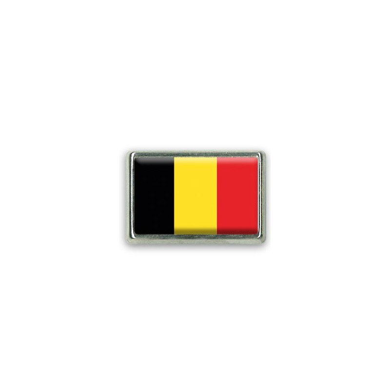 Pins rectangle : Drapeau Belgique