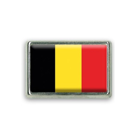 Pins rectangle : Drapeau Belgique