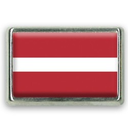 Pins rectangle : Drapeau Lettonie