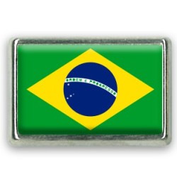 Pins rectangle : Drapeau Brésil
