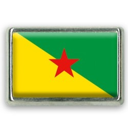 Pins rectangle : Drapeau Guyane