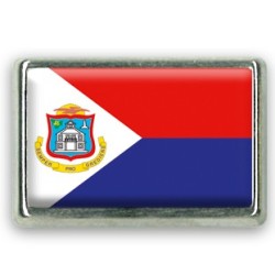 Pins rectangle : Drapeau Saint Martin
