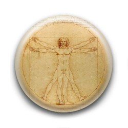 Badge : Homme de Vitruve, Léonard de Vinci