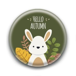 Badge : Hello Autumn, lapin