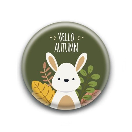 Badge : Hello Autumn, lapin