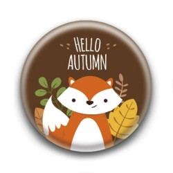 Badge : Hello Autumn, renard