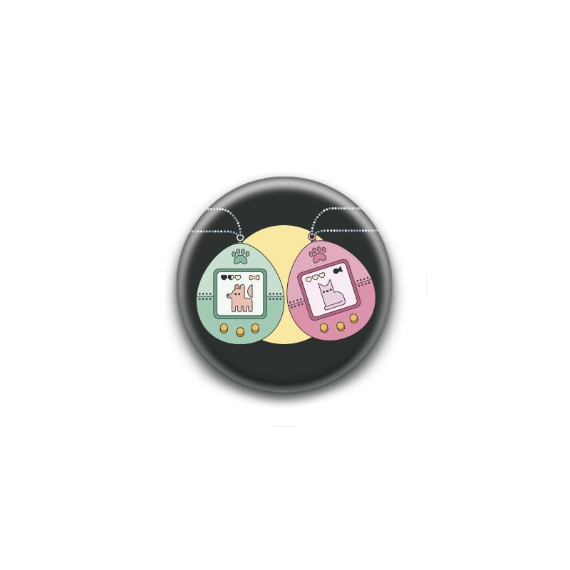 Badge Tamagotchi Chien Et Chat Badge Tamagotchi Chien Et Chat