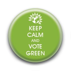 Badge : Keep calm and vote green