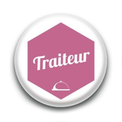 Badge : Hexagone rose, Traiteur