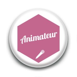 Badge : Hexagone rose, Animateur