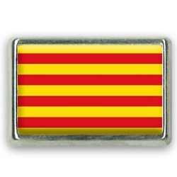 Pins rectangle : Drapeau Catalogne