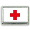 Pins rectangle : Drapeau croix rouge