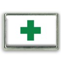 Pins rectangle : Drapeau croix verte
