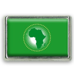 Pins rectangle : Drapeau Union Africaine