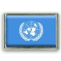 Pins rectangle : Drapeau ONU