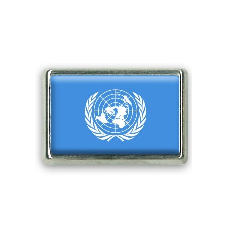 Pins rectangle : Drapeau ONU
