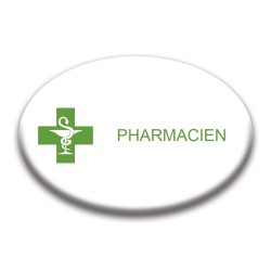 Badge ovale : Pharmacien