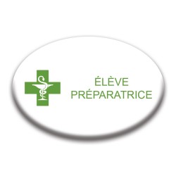 Badge ovale : Élève préparatrice