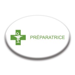 Badge ovale : Préparatrice