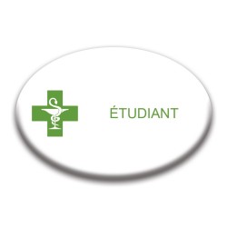 Badge ovale : Étudiant